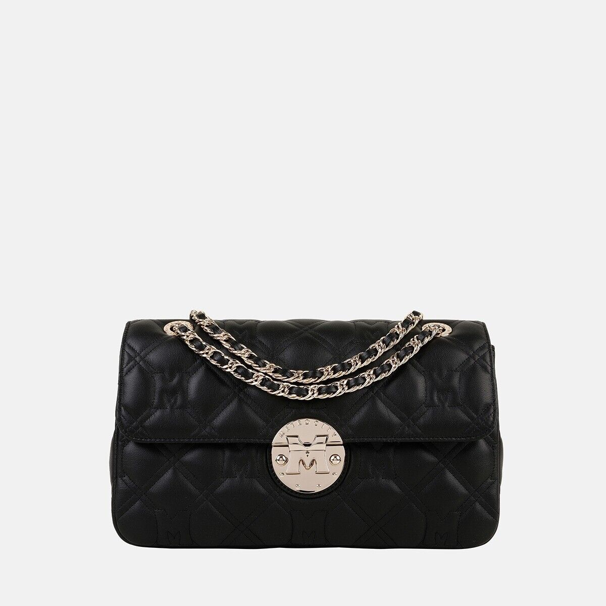 Metrocity Quilted Leather Shoulder Bag in Black