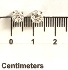 GIA certified 14k 18k white gold 1.07ct European round diamond stud earrings  — photo 7
