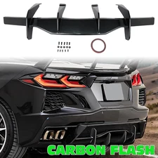 Carbon Flash C8 Rear Bumper Diffuser Fit for Corvette C8 Stingray Z51 2020+ NEW