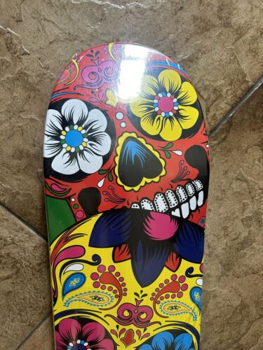 Candy Skull Speed Demons Skateboard Deck Dia De Los Muertos Day Of The Dead 8.0 - Picture 2 of 5