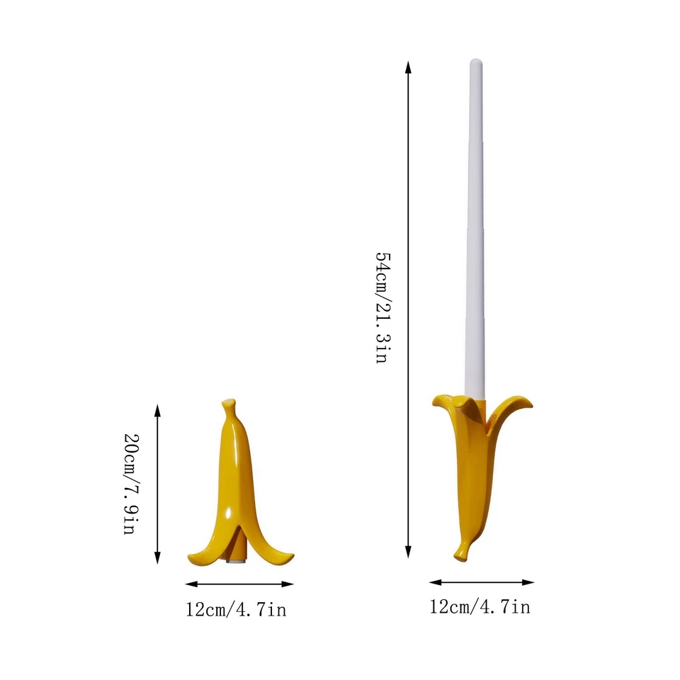 Espada de banana retrátil brinquedo - elástico 28" crianças seguro festa favores mordaça presente - Imagem 2 de 4