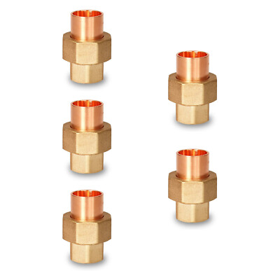 Lead Free Cast Brass Copper Union Fitting Nominal Male Sweat Connect CxC 3/8''-3''