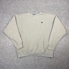 Vintage Adidas Team Crewneck Sweatshirt Gray Embroidered Logo Distressed Mens M