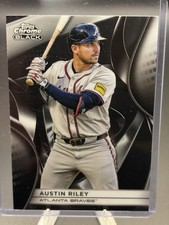 Topps 2025 Chrome Black Austin Riley #39 Atlanta Braves Base Baseball MLB