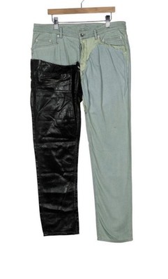 Rick Owens Drkshdw Aqua Collage Tyrone Cut Jeans