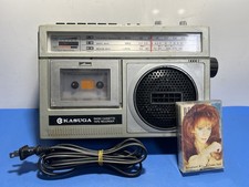 Kasuga Vintage Radio Cassette Tape Recorder AM FM Portable w Cable  Cassette