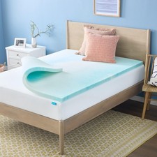 2" Gel Memory Foam Mattress Topper Twin XL - Cooling, Pressure Relief, CertiPUR,