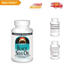 Source Naturals Black Seed Oil - 60 Softgels for Respiratory Support, USA Made