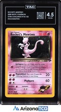 Pokemon 2000 Rocket's Mewtwo 14/132 Holographic Gym Challenge TAG 4.5