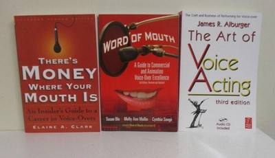 Lot of 3 Books on Voice-Overs & Voice Acting Careers
