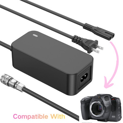 AC Power Adapter 12V 3A Output  for Blackmagic Pocket Cinema Camera 4K 6K Pro G2