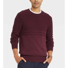 Goodfellow Co Men's Wine Crewneck Sweater