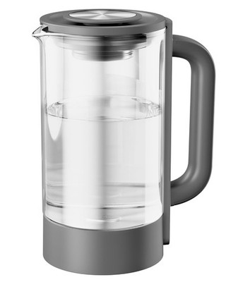 Maxblue GPWD Glass Water Pitcher Compatible with Waterdrop M6H RO System, Grey