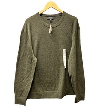 Banana Republic Sweater Mens XXL Green Merino Wool Knit Pullover Classic NEW