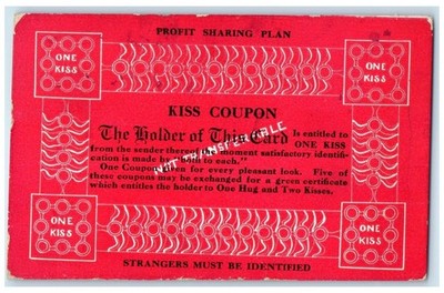 1909 Profit Sharing Plan One Kiss Maineville Ohio OH Posted Antique Postcard