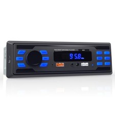 Single DIN Bluetooth Car Stereo, Handsfree Car Radio Receiver  Car Audio