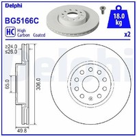2X Bremsscheibe Vorne FüR Skoda Superb NZ3 NZ5 1.5 2.0 23 Bis 26 Delphi Dpca