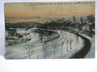 1910 POSTCARD WINTER SCENE IN PENN VALLEY KANSAS CITY MO HOMES, K.C. CANCEL RARE