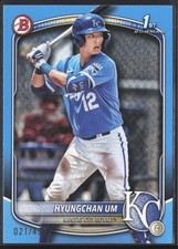 Hyungchan Um Sky Blue Border /499 1st 2025 Bowman Baseball #BP-119