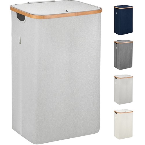 Lonbet - Laundry Hamper Lid Cover - Sturdy Tall Bamboo Laundry Basket Clothes Or