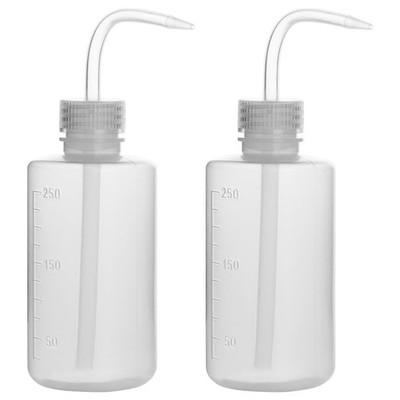 Chemical Wash Bottle, 2-Pack Plastic Safety Lab Squeeze Wash Bottle, LDPE wit...