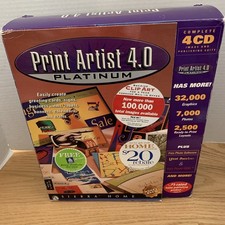 Print Artist 4.0 Platinum Sierra Home 1997 4-CD Windows 95 / Macintosh