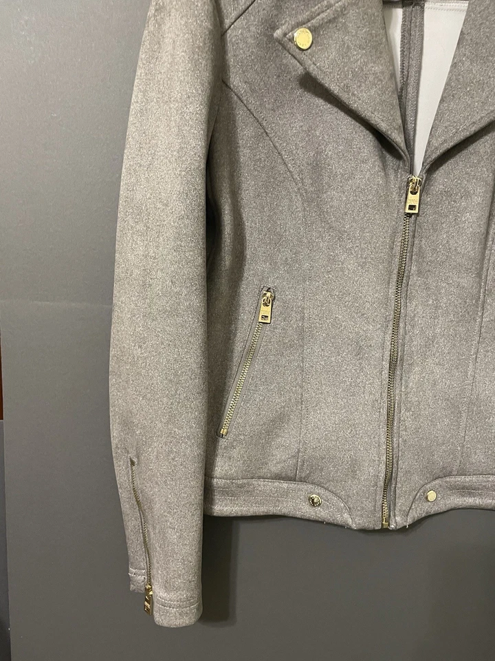 Marc Нью-Йорк серый искусственной замши Moto куртка размер средний - Изображение 3 из 4