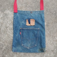 Vintage 1970's Levi's 501 Red Tab Denim Tote Bag Red Handle