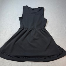 rue21 Fit and Flare Dress Womens XL Black Excellent Mesh Trim Sleeveless Skater