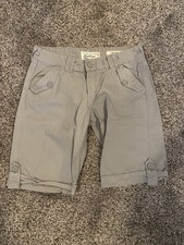 Levis Strauss 12 Shorts Gray Boy Fit 100 Cotton Flap Pocket Bermuda Missing Belt