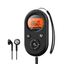 UMUTOO Personal Pocket AM/FM Radio Portable Rechargeable Transistor w/Headphones
