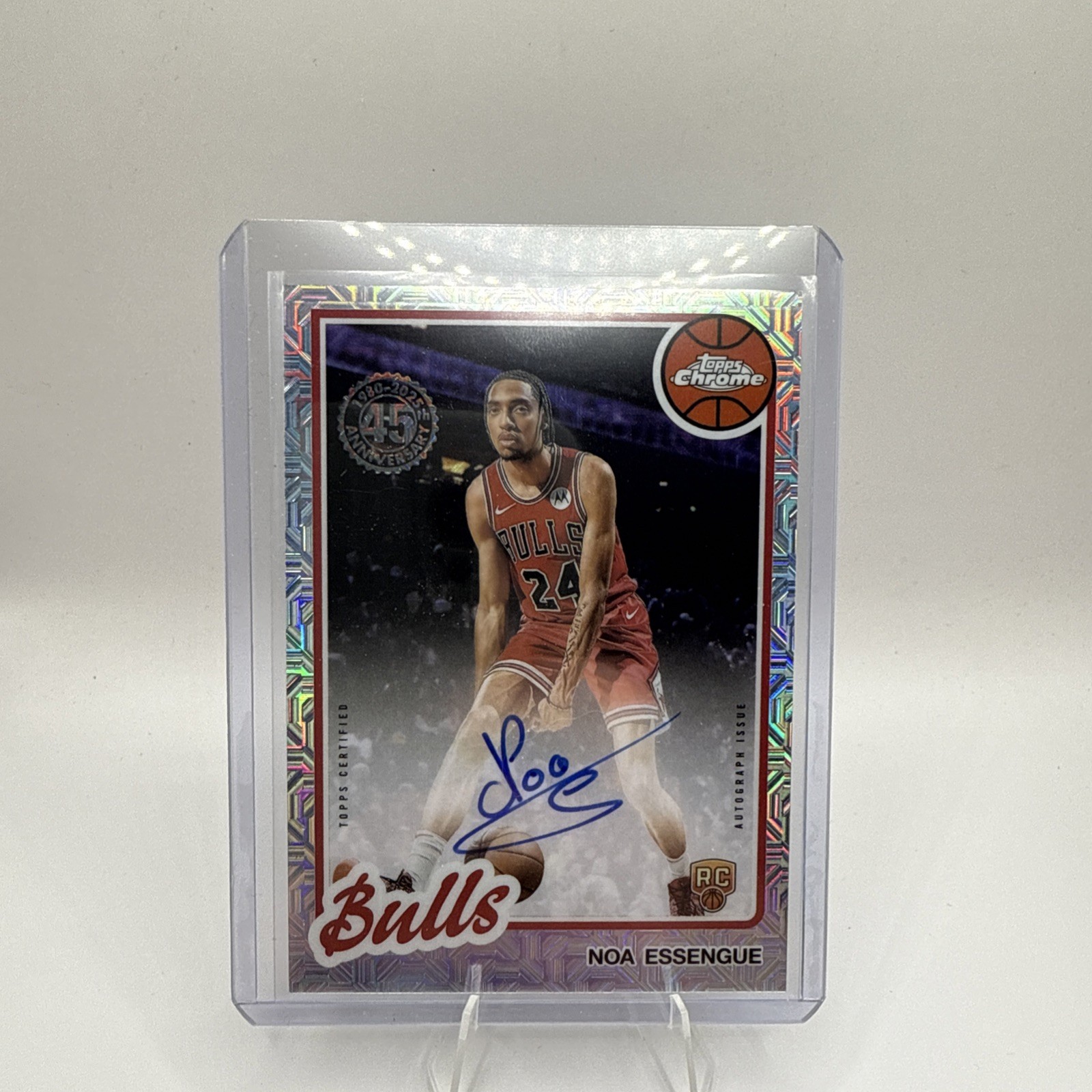 NOA ESSENGUE 2025-26 Topps Chrome Rookie Silver Mojo Refractor On Card Auto