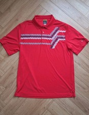 Shark Greg Norman Golf Polo Shirt Size Men Large Ex Cond Red Polyester