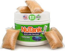 Septic Tank Treatment - 12 Dissolving Packs 1 Year Supply of Septic Safe Enzyme 