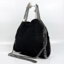 Stella McCartney Falabella Mini Borsa Tote Bag Eco Pelle Nera Catena Accento Autentica
