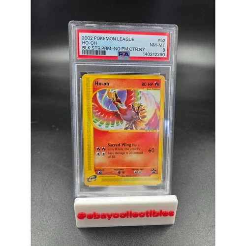 2002 Pokemon Ho-Oh Black Star Promo 52 PSA 8 NM-MT Pokemon Center NY e-Reader