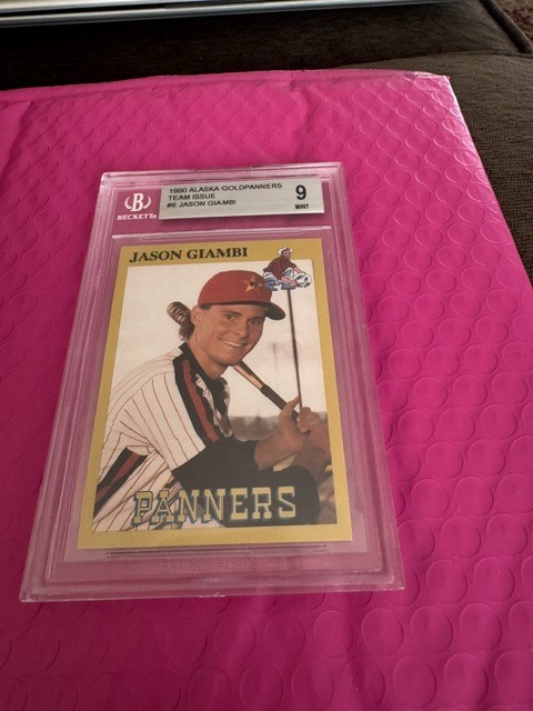 1990 Alaska Goldpanners Team Issue #6 Jason Giambi Rookie RC Graded BGS 9 Mint