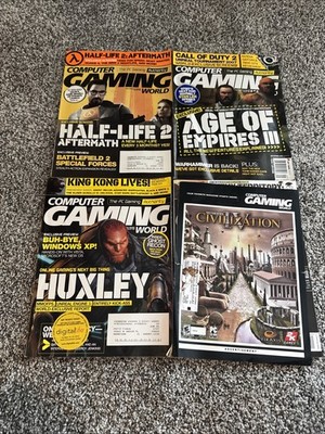 Computer Gaming Magazine Lot 4 Issues 2006 Half Life 2 AoE III Quake Wars