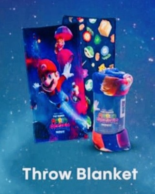 The Super Mario Galaxy Movie Throw Blanket Nintendo Illumination