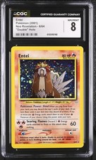 ENTEI Neo Revelation Holo Rare #6 CGC 8 Vintage Pokemon *DOUBLE HOLO ERROR* on eBay