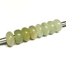 8 Pcs. Natural Green Aquamarine Gemstone Big Hole Large Hole Beads 14x8mm Beads