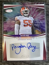 PAYTON PAGE - 2025 Sage RED parallel ROOKIE auto - New York Jets