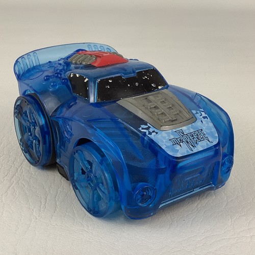 Fisher Price DC Super Friends Shake N Go Mr Freeze Racer Translucent Sounds Blue