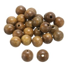100pcs 6mm Green Sandalwood Round Polished Wooden Loose Beads for Craft