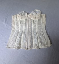 Vintage 60s Croquett Renaissance Bone Champagne Bustier Corset 32B