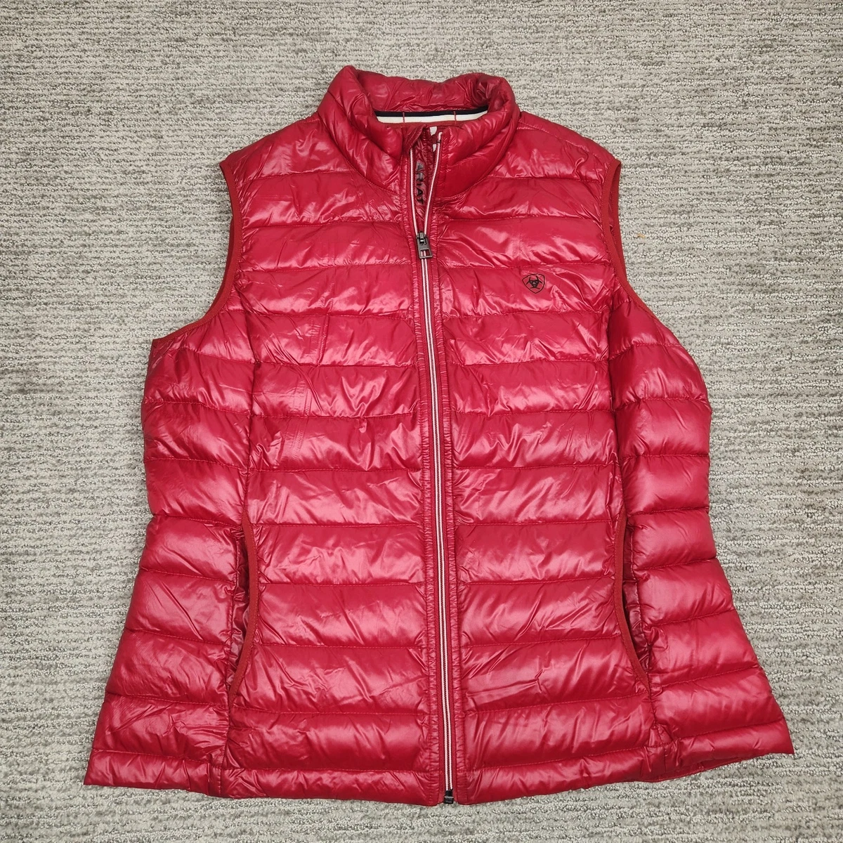 ARIAT Ideal Down Puffer Gilet Duvet De Canard Orange Femme Petit