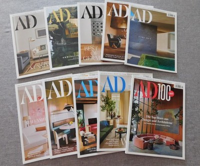 10 x AD Hefte Architectural Digest 10 Stk. 2023 Architektur Design Gestaltung