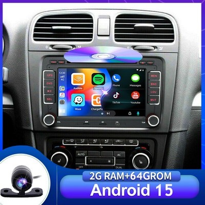 7'' Autoradio DAB+ Für VW GOLF 5 6 POLO Passat Touran Android 15 GPS NAVI DVD 64G