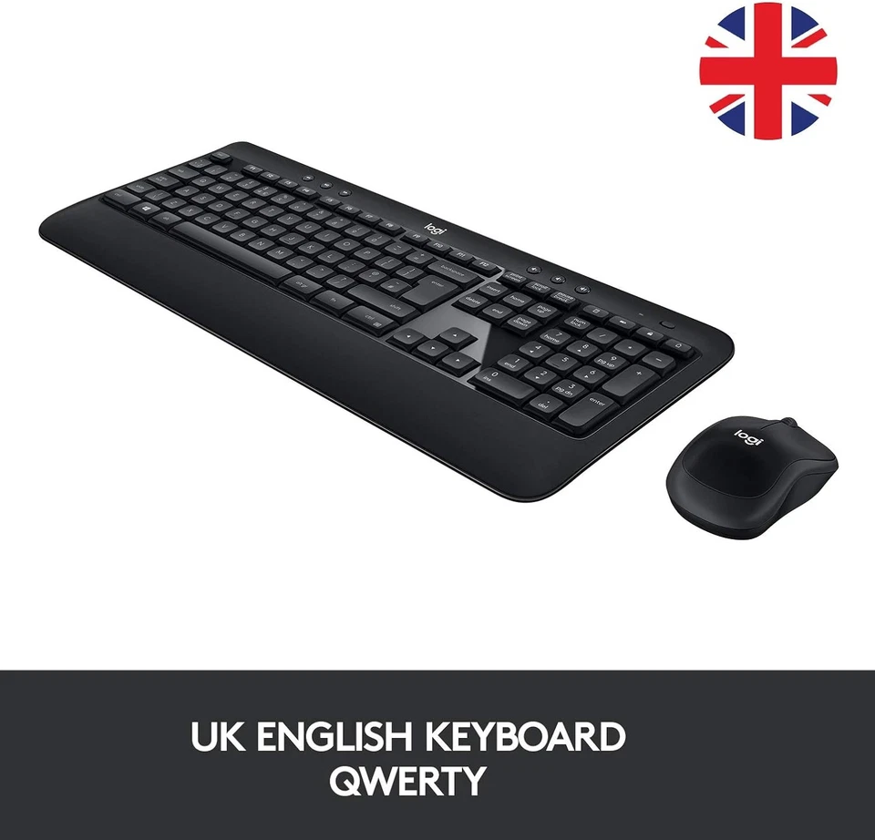 Logitech Advanced Combo Wireless Keyboard and Mouse, QWERTY UK English Layout -  - Image 3 of 4