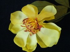Vintage Millinery Flower 3 1/4" Sunshine Yellow KJ9